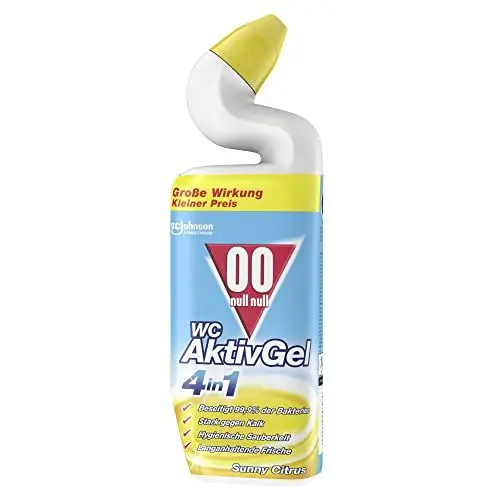 Produktbild: 00 null null WC AktivGel 4in1, Flüssiger WC Reiniger, Suny Citrus, 1er Pack (1x750 ml)