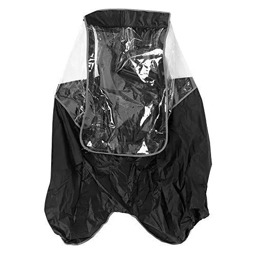 Produktbild: 01 02 015 Fahrrad Regenschutz, Transparente Weitsicht Rücksitze Regenmantel Fahrrad Regenschutz Fahrrad Regenschutz Verstellbares Seil für Kindersitze(Schwarz)