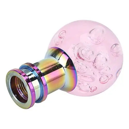 Produktbild: 01 02 015 Schaltknauf, Acryl-Pink-Kristallblase, bequemer Griff, Schaltknauf mit 3 Gewindeadaptern für das Auto
