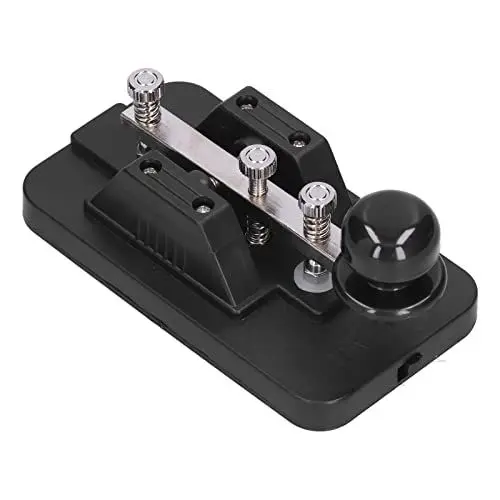 Produktbild: 01 02 015 Telegraph Trainer, Schwarzer ABS Eisen Durable Morse Code CW Schlüssel mit Summer für Anfänger