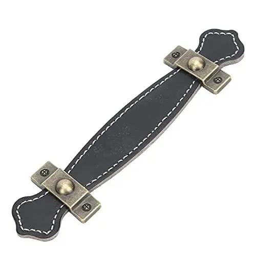 Produktbild: 01 Ledergriff, Leder Koffergriff Kunstleder Durable Leder Möbelgriff für Gepäck für Schublade für Schrank für Koffer