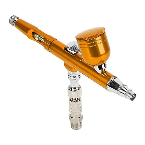 Produktbild: 01 Malerei Airbrush-Pistole, zuverlässige pneumatische Spritzpistole, leichte T-Shirts für die Werbung für DIY-Kuchen-Farbmalerei(Gold)
