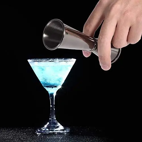 Produktbild: 01 Martini Shaker, Edelstahl Cocktail Shaker, Messprofi für Zuhause(Schwarz)