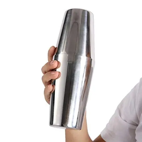 Produktbild: 01 Professionelle Shaker-Flasche, Mixing Löffel Cocktail Shaker, für Home Restaurants Kitchen Bars(800/600ML)