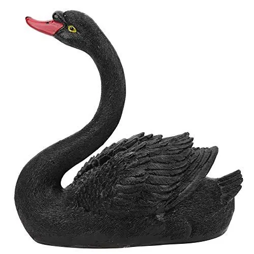 Produktbild: 01 Schwimmende gefälschte Schwäne, Simulationsschwanschwimmen frei schwarz lebensecht für die Dekoration für den Gartenhof