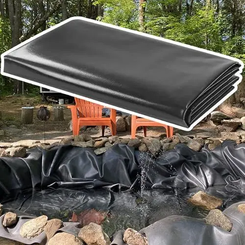 Produktbild: 0,12 Mm Fischteich-HDPE-Folie, Teichfolie Für Außenteiche, Koi-Teiche, Gartenbrunnen, Wasserfall, 1 X 1 M, 3 X 5 M, 6 X 8 M, 8 X 10 M, 15 X 15 M, Teichfolien Einfaches Schneiden(Size:7x8m)