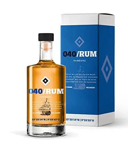 Produktbild: 040 Rum mit hochwertiger Geschenkverpackung | 500ml Einzelflasche | 40% vol | Karibischer Rum des Hamburger SV | hochwertig | Geschenkidee für echte HSV Fans