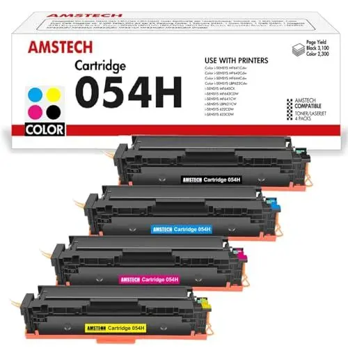 Produktbild: 054H 054 CRG-054H CRG-054 Kompatibel für Canon 054H Toner Set 054 Cartridge i-SENSYS MF643Cdw MF641Cw MF645Cx LBP623Cdw LBP621Cw MF642Cdw MF644Cdw LBP622Cdw MF640C Schwarz Cyan Gelb Magenta, 4er-Pack