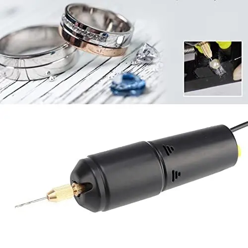 Produktbild: 0,7–1,3 Mm Verstellbare Micro-Elektro-Handtragbare Handbohrmaschine, Tragbare Kleine Mini-Elektrobohrmaschine Hand-Micro-USB-Bohrmaschine mit 3-teiligen Bits DC 5 V für Harz-Holz-Polymer-Ton-Schmuck