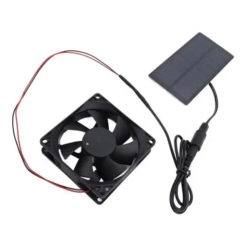 Produktbild: 0,8 W 4V Solar Panel Lüfter Kit Professionelle Polykristalline SIL Solar Panel Lüfterkit für Schickes Haus Gewächshaus Pet House Heiß die Effektiv die Temperatur. von Silizium Hi