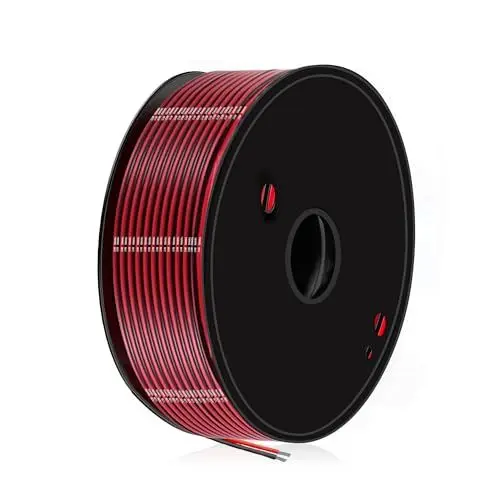 Produktbild: 0,82 mm² Elektrokabel - XINWANG 18 Gauge Kupferkaschiertes Aluminiumkabel (15 Meter Schwarz/Rot) - Hohe Leitfähigkeit, PVC-Isolierung, 300V/600V, Ideal für Heim- und Gewerbeprojekte