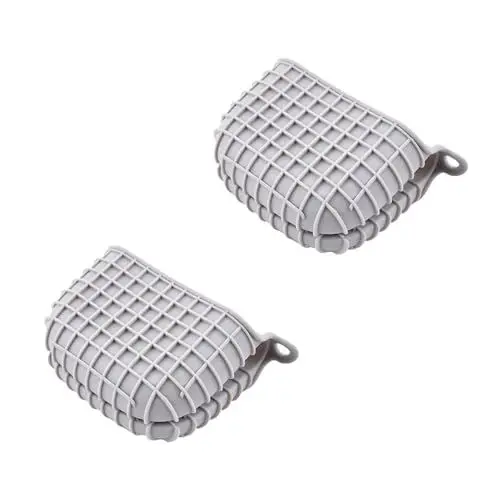 Produktbild: 0XBIT Backhandschuhe Ofenhandschuhe, 2 Stück Grillhandschuhe Isoliert, Ofenhandschuhe Silikon, mit Anti Rutsch Gitter, Ofenhandschuhe für Kochen Backen Grillen