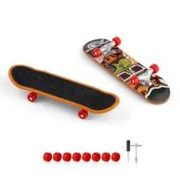 Produktbild: 0XBIT Fingerskateboard, 2 Stück Finger Skateboard mit Mattierter Oberfläche, Mini Fingerboard mit Zufälligen Mustern, Anspruchsvolles Design, für als Kleines Geschenk für Teenager