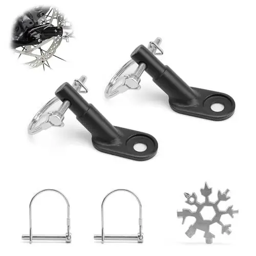 Produktbild: 0XBIT Kupplung Fahrradanhänger, 2 Stück Fahrrad Anhängerkupplung, Anhängerkupplung Fahrradanhänger, mit 4 U Förmigen Schnallen und 1 Mehrzweck-Schraubendreher, für die Meisten Fahrradanhänger