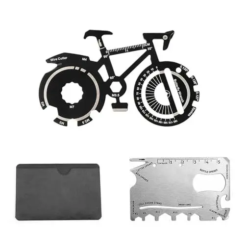 Produktbild: 0XBIT Multitool Schlüsselanhänger, 2 Stück Schlüsselanhänger Fahrrad, Schlüsselanhänger Multi-tool, Leichtes Design, Leicht zu Tragen, Geeignet für den Außenbereich und den Täglichen Gebrauch