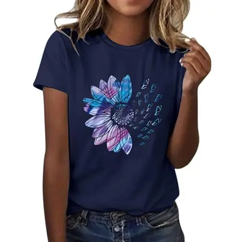 Produktbild: 1 Euro Artikel, Warehouse Deal, T Shirt Damen Weiß White Tshirt Shirt Rot Damen Shirt Grün Damen Frauen T Shirt Basic Shirt Damen Basic Shirt Damen Kurz