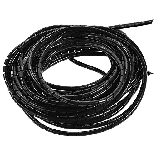 Produktbild: 1 M Spiralkabelaufwicklung, Ordentliches Verstecken, Bindedrahtmanagement, PC, TV, Zuhause, Büro, 6 Mm, Schwarz