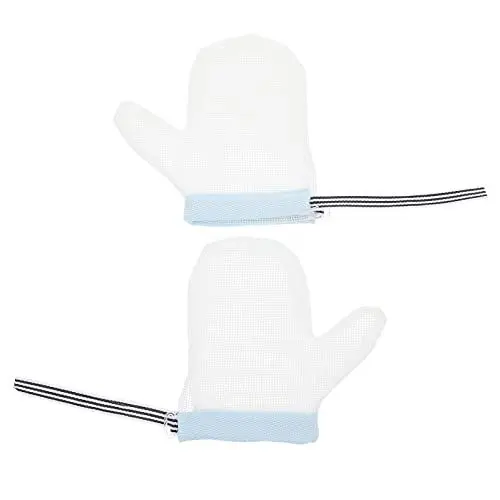 Produktbild: 1 Paar Anti-essen-handschuhe Neugeborene Essentials Für Schnuller Neugeborenes Essentials Für Mädchen Fingerschutz Für Neugeborene Stubenwagen Baby Nägelkauen Weiß Junge Nylon