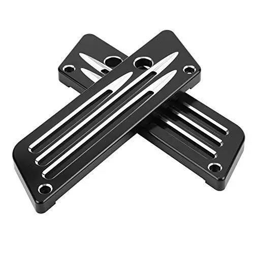 Produktbild: 1 Paar CNC, Satteltaschen-Verschlussabdeckungen für Touring Satteltaschen-Aluminium-Motorrad-Verschlussabdeckungen 1993 2013 Schwarz