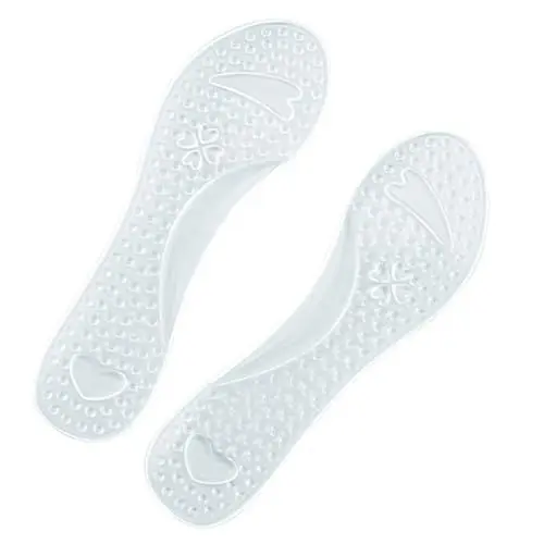 Produktbild: 1 Paar Cropped-Einlegesohle aus Silikon orthopädische Schuheinlagen orthopädisches Fußpflegegerät Schuhpolster the lady maame fußbett Fußmassagekissen Gel-Einlegesohlen Weiß Beaupretty