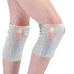Produktbild: 1 Paar Elektroden-Knie-Hülse, Kniescheibe Silberfaser-leitfähige Kniepolster-Massage-Impuls-Elektrotherapie-Knieorthese für TENS-Gerät-Maschine