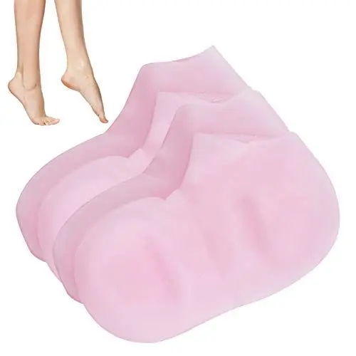 Produktbild: 1 Paar Feuchtigkeitsspendende Gel-Socken, Silikon Feuchtigkeits Socken, Feuchtigkeitsspendende Silikon Socken Gel Socken für Spa Socken Trockene Harte Rissige Haut für Frauen und Männer(L(39-41))