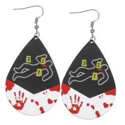 Produktbild: 1 Paar Halloween-Ohrringe Halloween-Zubehör Blutige Ohrringe schöne ohrringe Gothic-Ohrringe Halloween baumelnde Ohrringe Acryl-Ohrring-Dekoration Halloween-Ohrstecker Eisenhaken JOINPAYA