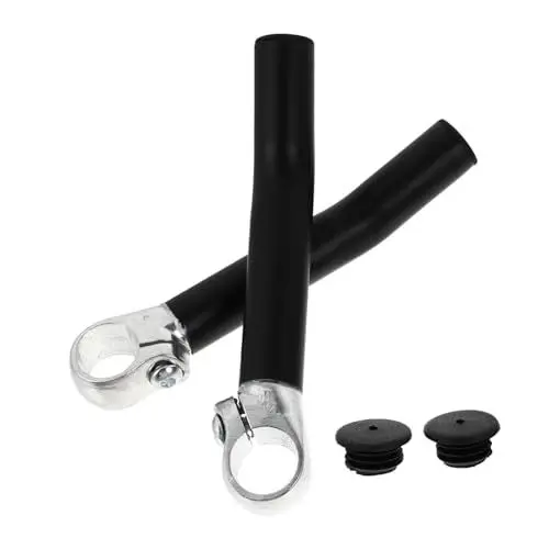 Produktbild: BESPORTBLE Aluminiumlegierung Lenkeraufsatz Für Fahrräder Ergonomischer Deputy Handlebar Mit Komfortablem Griff Schwarz Für Entspannte Fahrten Reduzierung Von Ermüdung