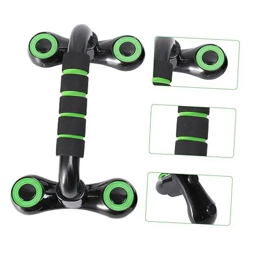 Produktbild: Yardwe Liegestütz-übungsständerbrett Grün/schwarz 1 Paar Liegestützstangenständer für Brust-schulter-trizeps-rückenmuskeltraining