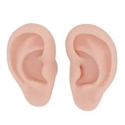 Produktbild: Silikon Ohrmodell, 1 Paar Wiederverwendbare Weiche Ohrform, Gefälschtes Ohr für Ohrringe Schmuck Display, Gummiohr Zum Piercing üben (Mittlere Hautfarbe)