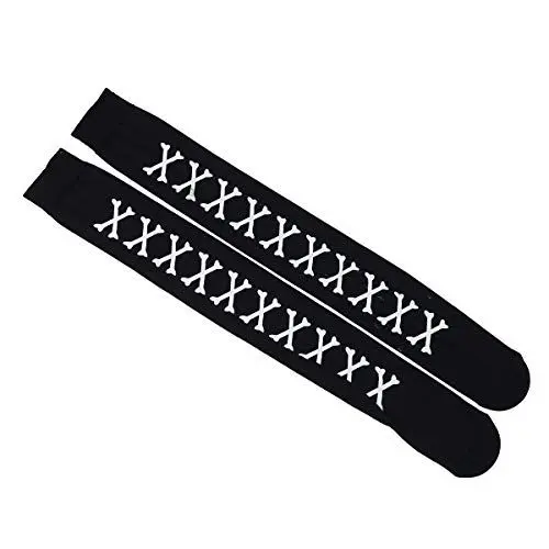 Produktbild: 1 Paar Sockenschuhe Abschlussball Requisiten Halloween-cosplay-strümpfe Halloween Lange Socken Knochen Bilden