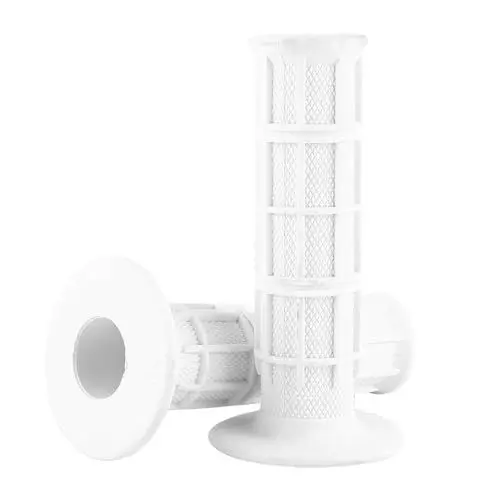 Produktbild: 1 Paar Universal Silikon Motorradgriffe, 22mm 7/8 Zoll Rutschfester Motorrad Lenkergriff für Roller, Geländefahrzeuge, Dirtbikes (Weiß)