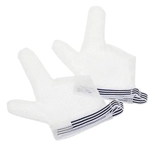 Produktbild: EXCEART Daumenlutschen AbgewöHnen Handschuhe FüR Kinder, Verstellbare Baby Handschuhe Gegen Daumenlutschen, Atmungsaktive Finger Schutz FüR Babys, Nylon, Weiß