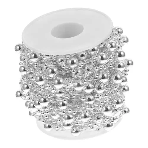 Produktbild: VILLCASE Schmuck Bastelperlen 1 Rolle Weihnachtsbaumperlen Kette Kunstperlen Strang Für Dekorationen Zufällige Farbe