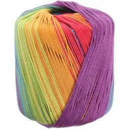 Produktbild: 1 Rolle Baumwollgarn, Regenbogen-Strickgarn, Gewicht, Häkelgarn für Handstricken, DIY, Pullover, Decke, Kostüm (Regenbogen)
