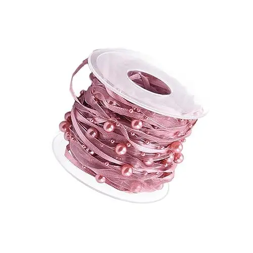 Produktbild: 1 Rolle Dekoratives Perlenband Hochzeitsbänder Für Blumensträuße Partydeko Bastelbedarf Langlebig Und Wiederverwendbar