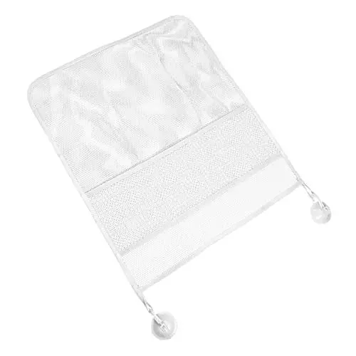 Produktbild: 1 Satz Badezimmer-aufbewahrung Tasche Aufbewahrungstasche Für Badewannenspielzeug Badezimmer-Spielzeug-Organizer Spielhalter Für Babybadewanne Spielzeug Für Kinder Plastik Weiß NESTINGHO