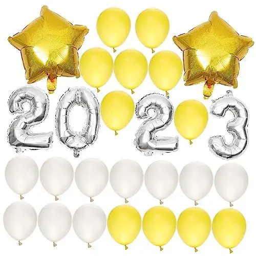 Produktbild: 1 Satz Ballon 2023 Zubehör Für Die Abschlussfeier 2023 2022 Ballonabschluss Partyballons Aus Heliumfolie Heliumtank Für Ballons Zu Hause 100 2023silvesterballons Dekor Emulsion KOMBIUDA