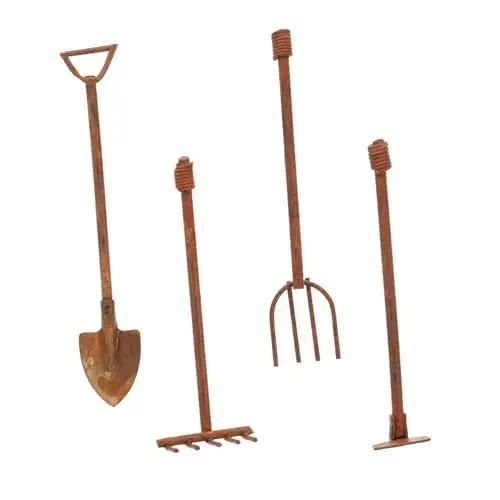 Produktbild: 1 Satz Beunruhigte Mini-Tools Schaufeln zum Pflanzen von Blumen Mini-Werkzeuge für Mini-Garten hühner Spielzeug bastelzeug Kinderspielzeug -Requisiten Mini-Hauszubehör INOOMP