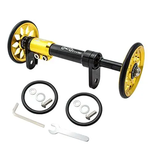 Produktbild: 1 Satz Easy Wheel Teleskopstange Faltrad Teile Hinterradrolle Klapprad Faltrad Laufradsatz Fahrradrollen Faltrad Einfaches Rad Umrüsten Verlängerung Aluminiumlegierung