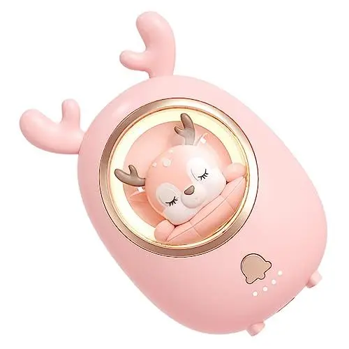 Produktbild: 1 Satz Elch warmes Baby Handwärmer zapfwelle Swallet portemonaie geldbörse Einzigartige Powerbank Mini-Taschenwärmer USB-Wärmer Miniwärmer Karikatur Mobile Energie Fräulein Abs