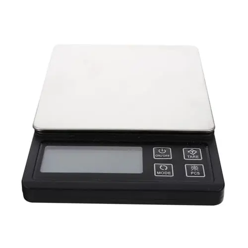 Produktbild: 1 Satz Elektronische Waage Multifunktionale Lebensmittelwaage Digitale Haushaltswaage Digitale Waage Tragbare Backwaage Elektrische Waage Digitale Grammwaage Küche Rostfreier Stahl OKUMEYR