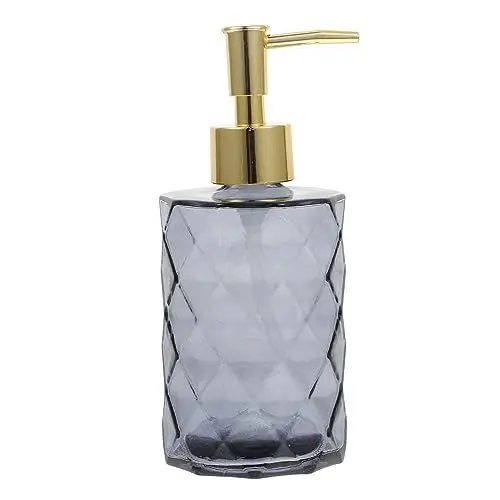 Produktbild: 1 Satz Flasche Duschgel Schwamm Seifenspender Automatisch Kühler Sprühen Badeflasche Schaumseife Flüssigkeitsspender Shampoo-Conditioner Spender Pumpflasche Schäumend Glas Grey SWOOMEY