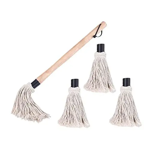 Produktbild: 1 Satz Grillfettbürste Backpinsel Backbürste wasserschaufel Kochbürste Sauce Basting Pinsel H?lzerne Bastbürste ?lbürste wischmop austauschbar Ölpinsel Bürstenkopf Grillbürste