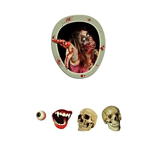 Produktbild: Amosfun Kreative Halloween-dekoration Toilettensitz-aufkleber 1er-set Flecken Leuchtend Im Dunkeln für Badezimmer-