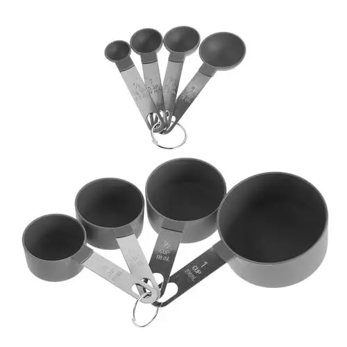 Produktbild: 1 Satz Messlöffelset Aus Edelstahl Kaffeemesslöffel Für Gemahlenen Kaffee Löffel Messen Edelstahlschaufeln Kaffeebohnenschaufel Löffelmaße Zum Kochen Rostfreier Stahl Grey ABOOFAN
