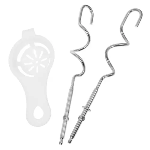 Produktbild: 1 Satz Mixerzubehör Ersatzrührer Für Handmixer Mixer-knethaken Klein Teighaken Teigmischer Handwerkzeug Handmixer-knethaken Befestigungshaken Handrührgeräte Rostfreier Stahl Silver CLISPEED