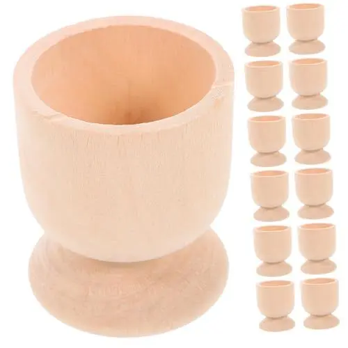 Produktbild: STOBOK 1 Satz Ostereier Kreativer Eierbecher Eier Halten Ständer Osterei-sockel Eierständer Osterei Diy Basis Ostern Diy Handwerk Frühstückseierhalter Eierbasen Holz 15st