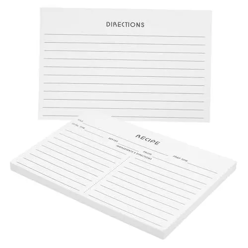 Produktbild: 1 Satz Rezeptkarte Rezept-karteikarten Rezept-notizkarten Dekoration Feiern Rezepte Hochzeit Rezeptpapier Für Den Täglichen Gebrauch Küchenkarten Küchenwaren Weiß 50 Stück Ciieeo