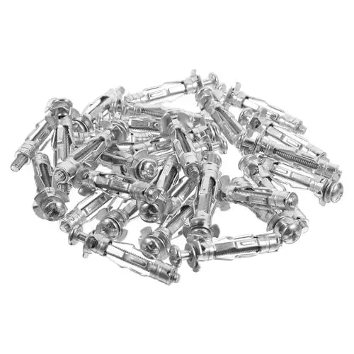 Produktbild: 1 Satz Stahl-trockenbauschrauben Gewindemuttern Fix Rigipsanker Selbstbohrende Trockenbauanker Bildanker Maueranker Für Trockenbau Schnellbauschrauben Verzinkter Stahl Silver 30st SOLUSTRE